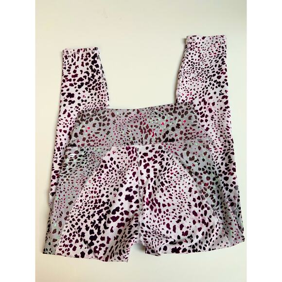Fabletics Power Hold White Pink Gray High waisted Leggings Women's size XS - Picture 8 of 11